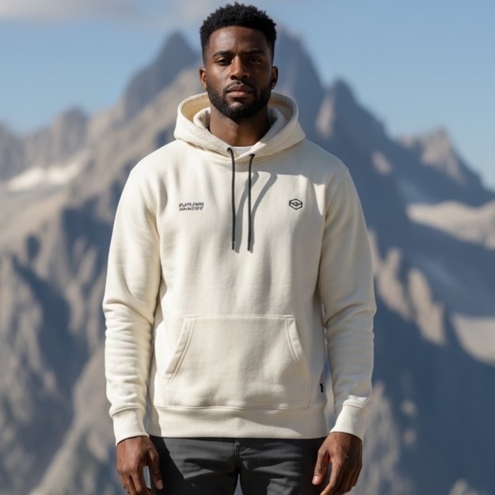 Divided H&M Future MMXV Beige Graphic Hoodie Sm Casual‎ Streetwear Men Y2K Urban